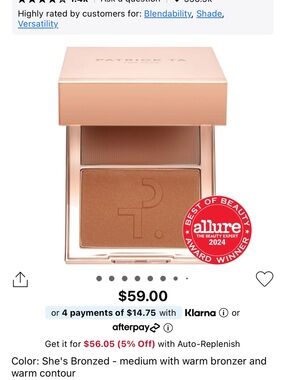 Patrick Ta Bronzer Compact — Warm Bronzed Tone
